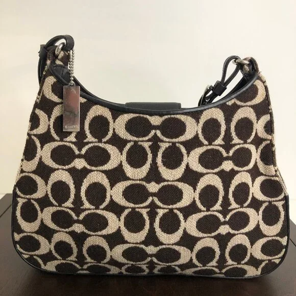Coach Vintage Signature C Wool Shoulder Bag - Picture 4 of 14